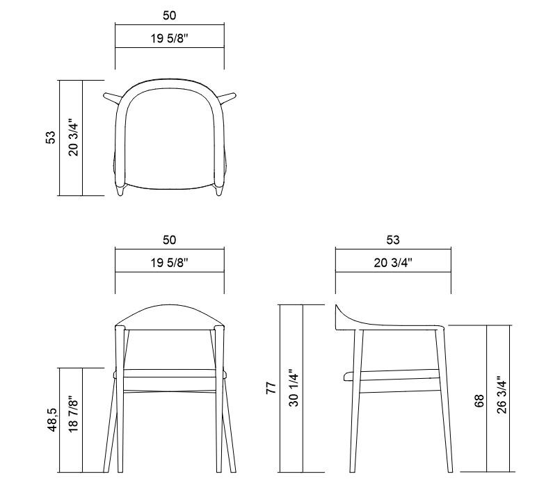 CHAIR WITHOUT ARMS