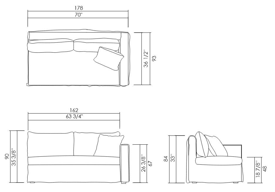 MODULO DIR/ESQ 178 CM PARKA