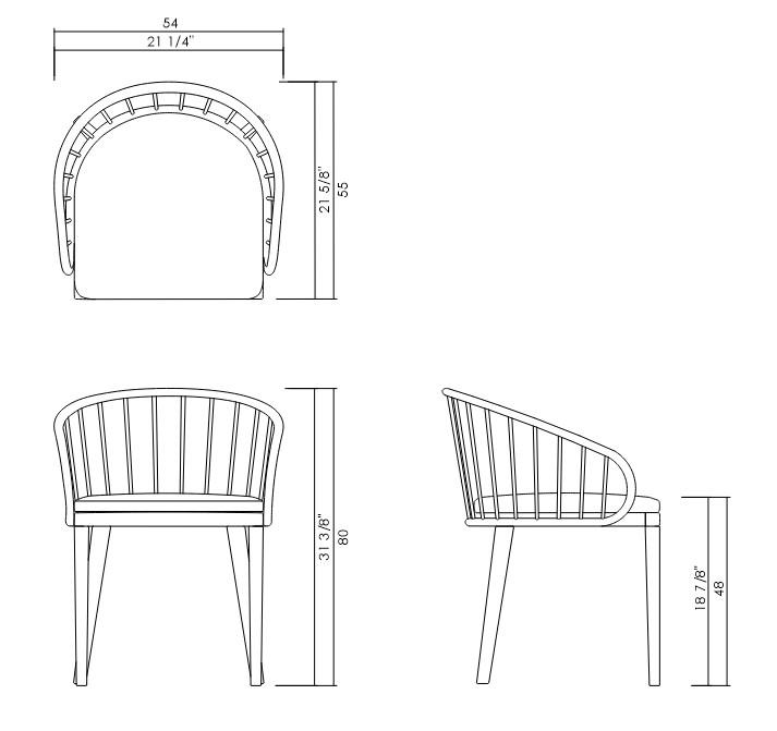 CHAIR WITHOUT ARMS