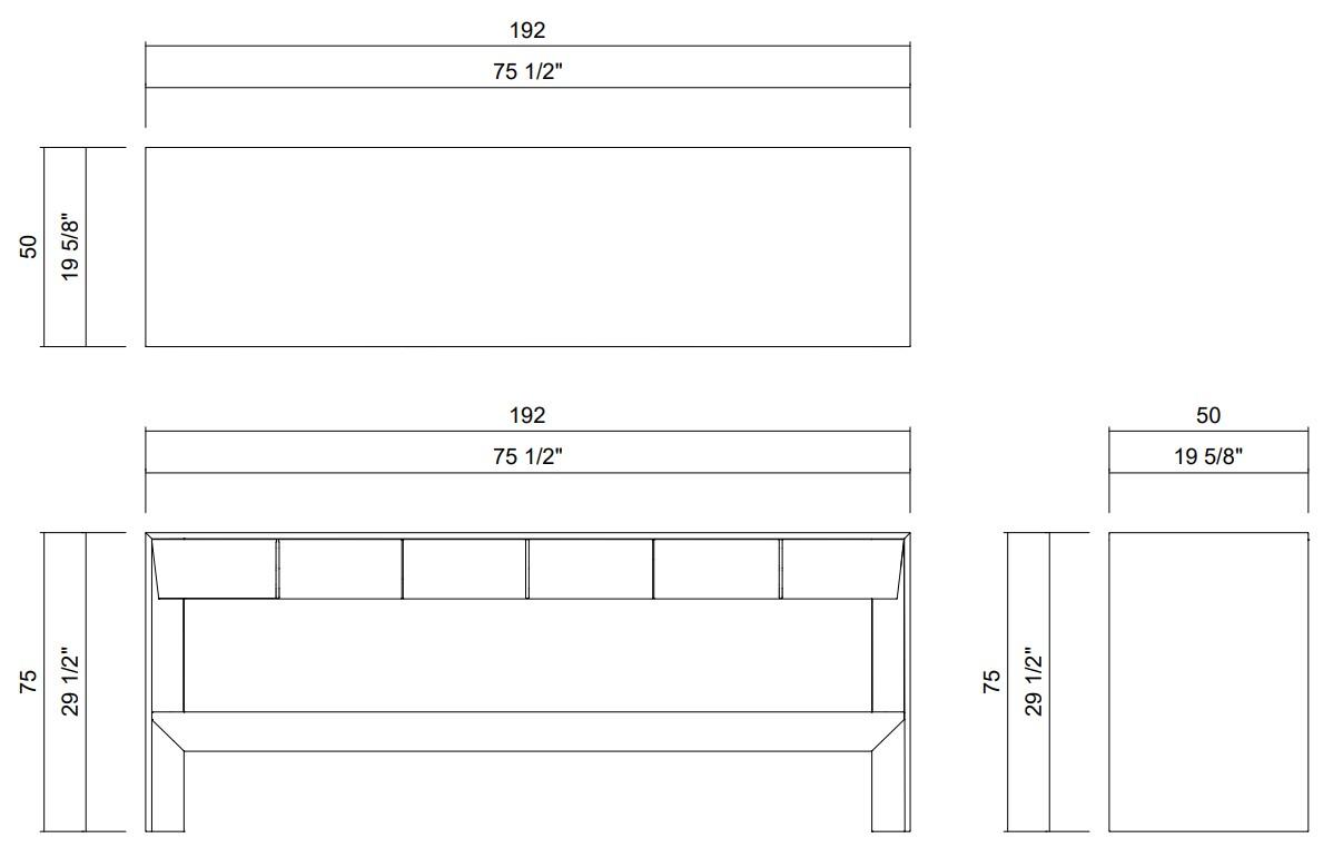 EDGE CONSOLE 75 1/2"
