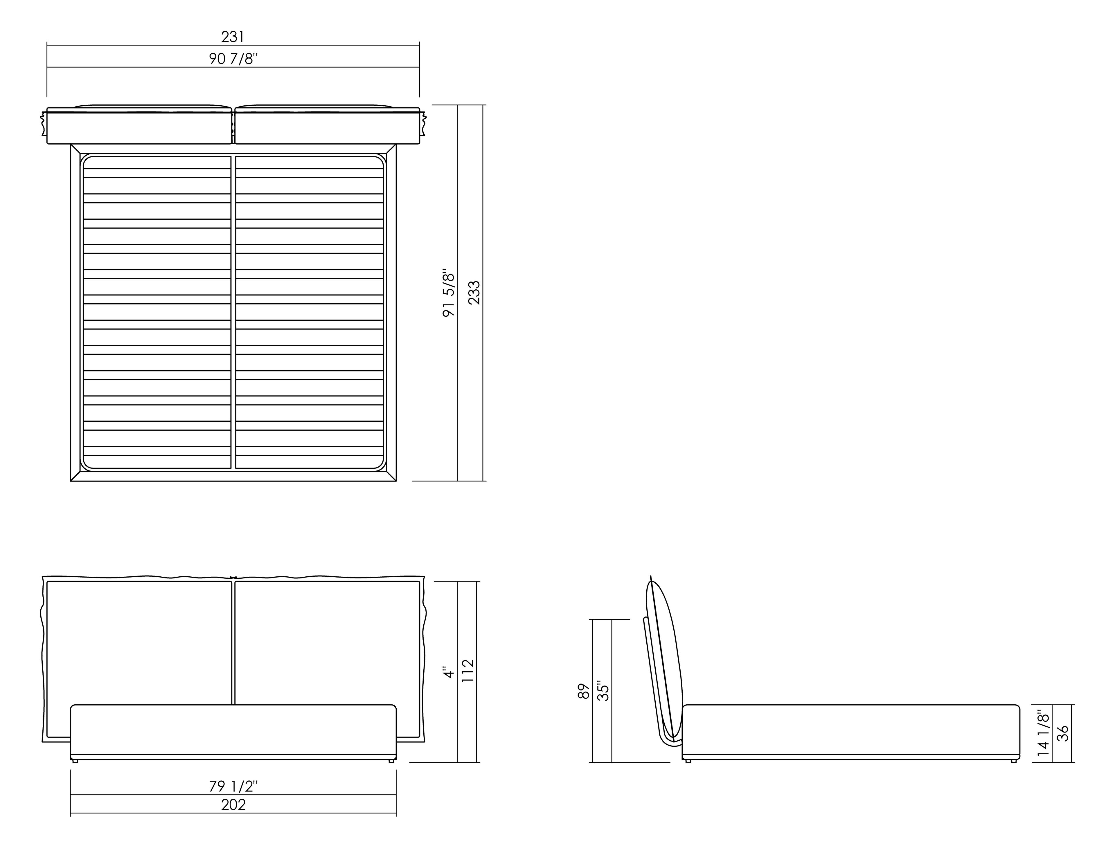 CAMA VITTORIA - COLCHÃO 193 X 203 CM