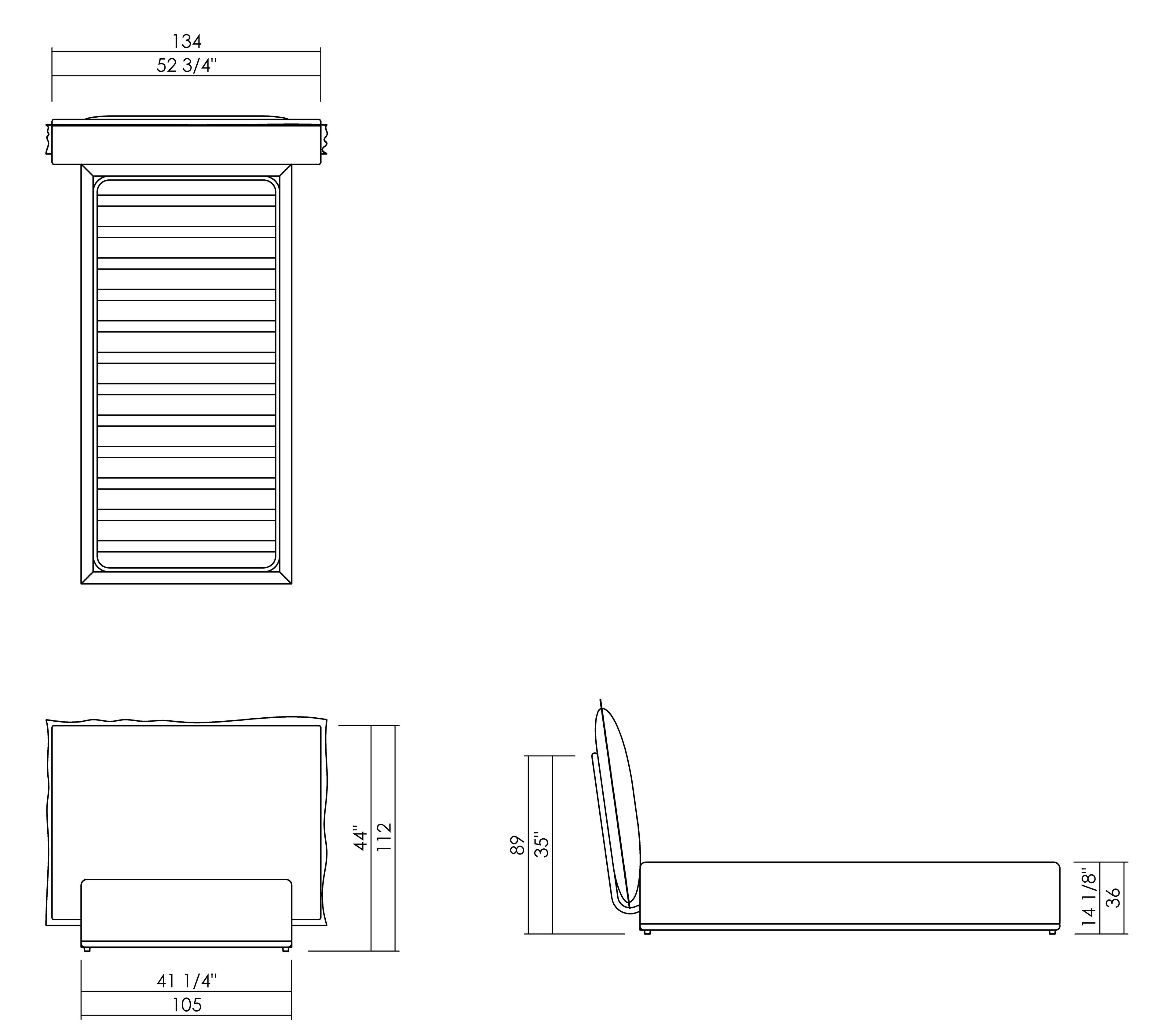 CAMA VITTORIA - COLCHÃO 96 X 203 CM
