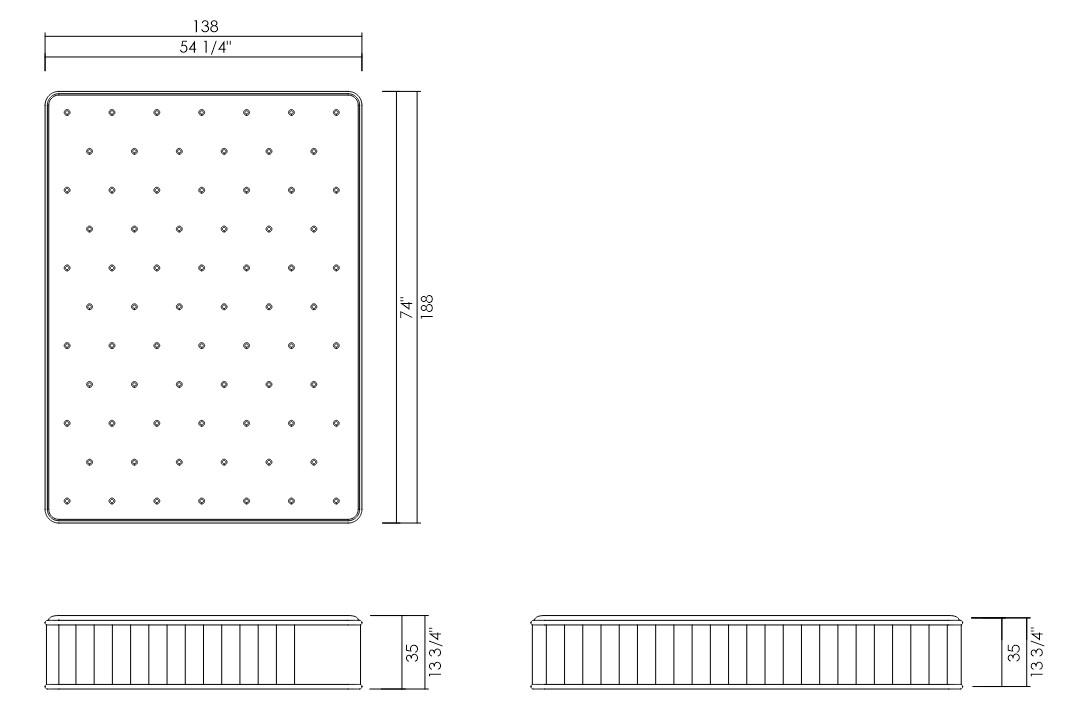 MATTRESS 54 1/4" X 74"