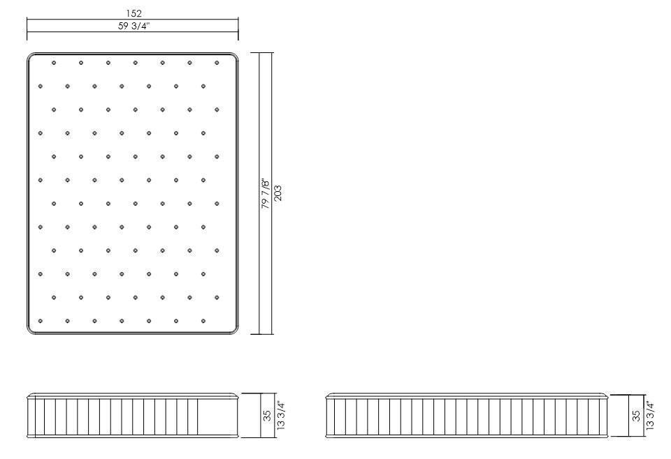 MATTRESS 59 3/4" X 79 7/8"
