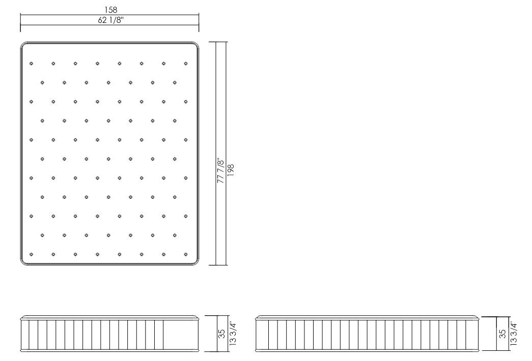 MATTRESS 62 1/8" X 77 7/8"