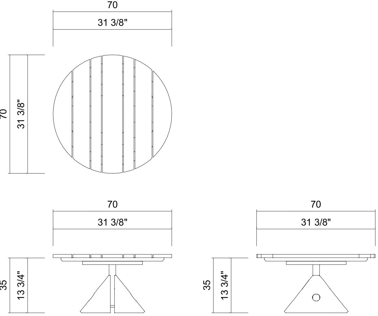 MESA CENTRO 70 X 35 CM SÍNTESE