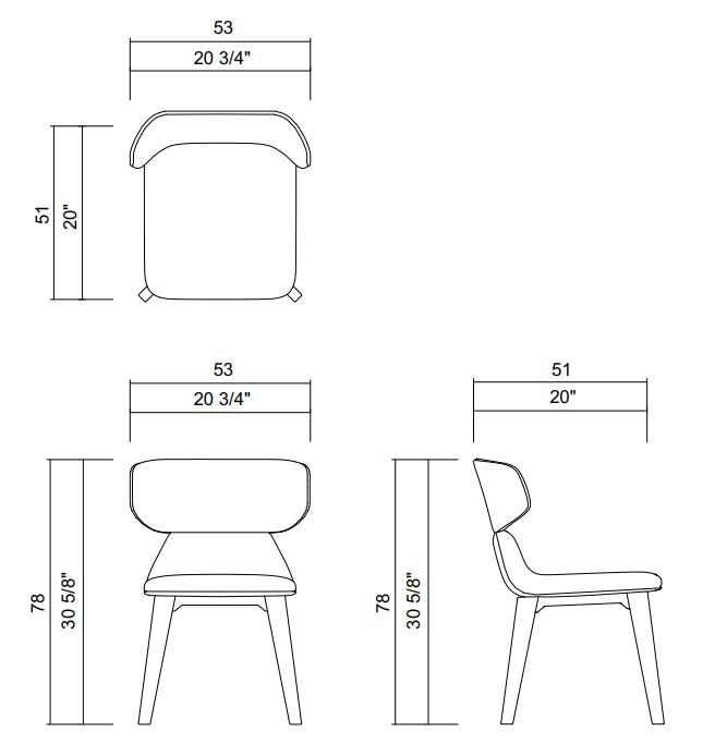ASPEN CHAIR WOOD LEGS