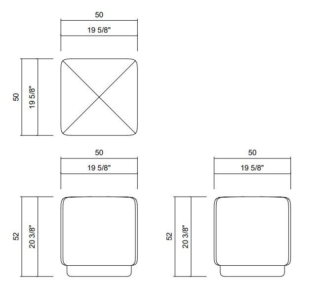 PUFF 50X50 CM NORMAI