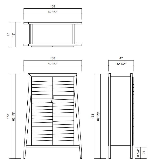 GABINETTO H158 CM PALAFITA