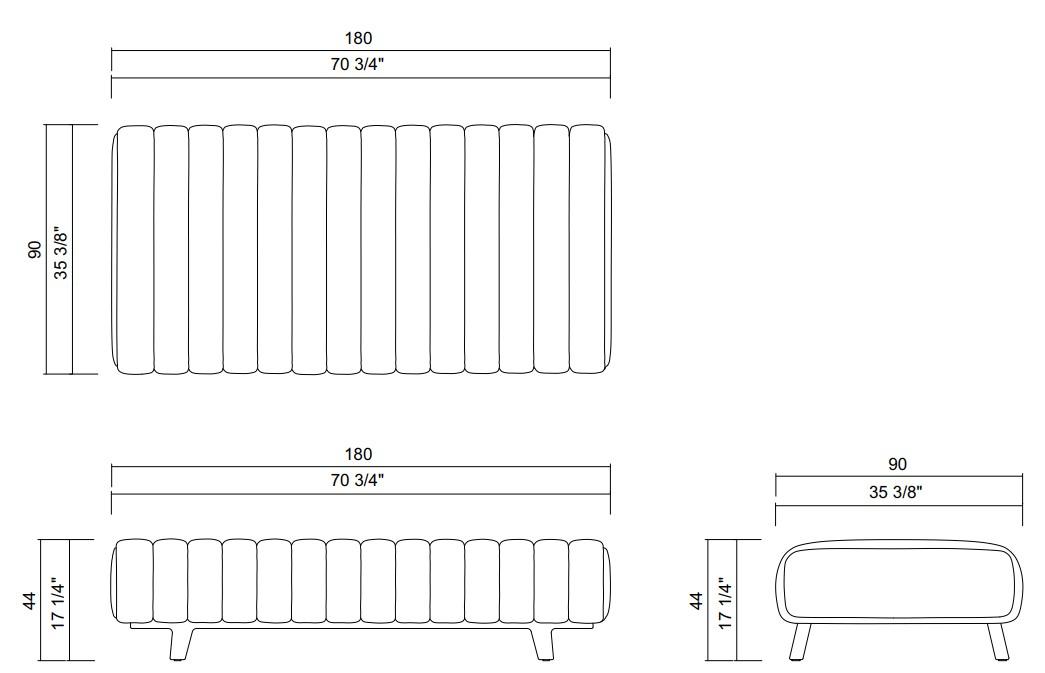 ASSENTO 180 CM ISETTA
