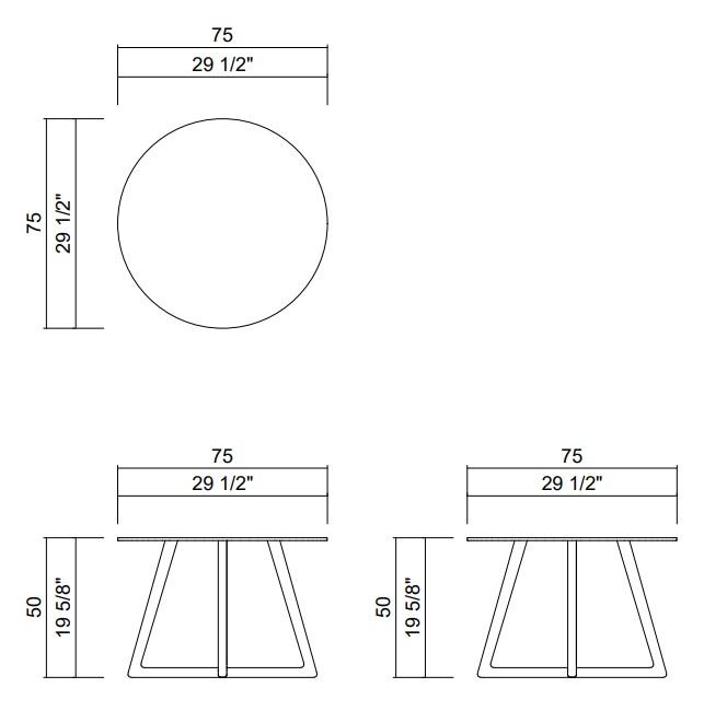 ÓRBITA SIDE TABLE D29 1/2"