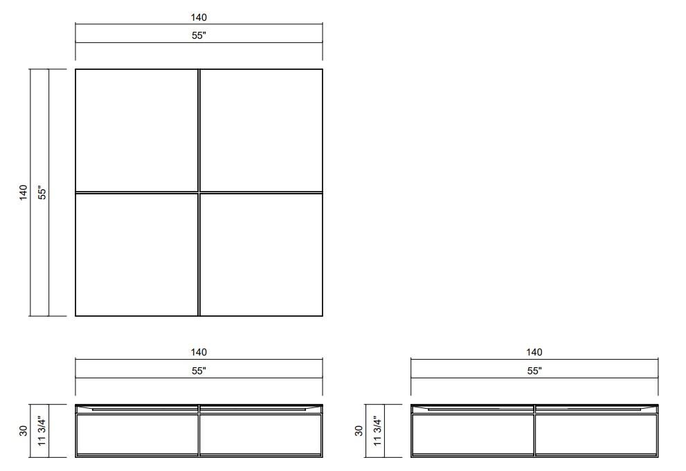 MESA CENTRO 140 X 140 CM REVOAR