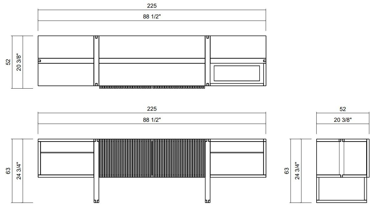 HOME THEATER 2 PUERTAS 2 NICHOS PARALELA